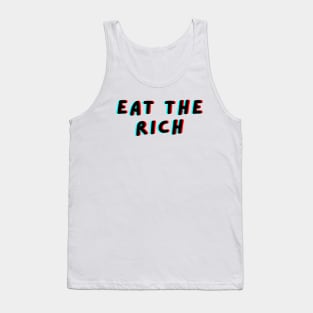 EAT THE RICH GLITCH Tank Top